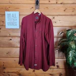 The North Face Button Down L/S Shirt Red Navy Checked Plaid Top Plus Size‎ XXL
